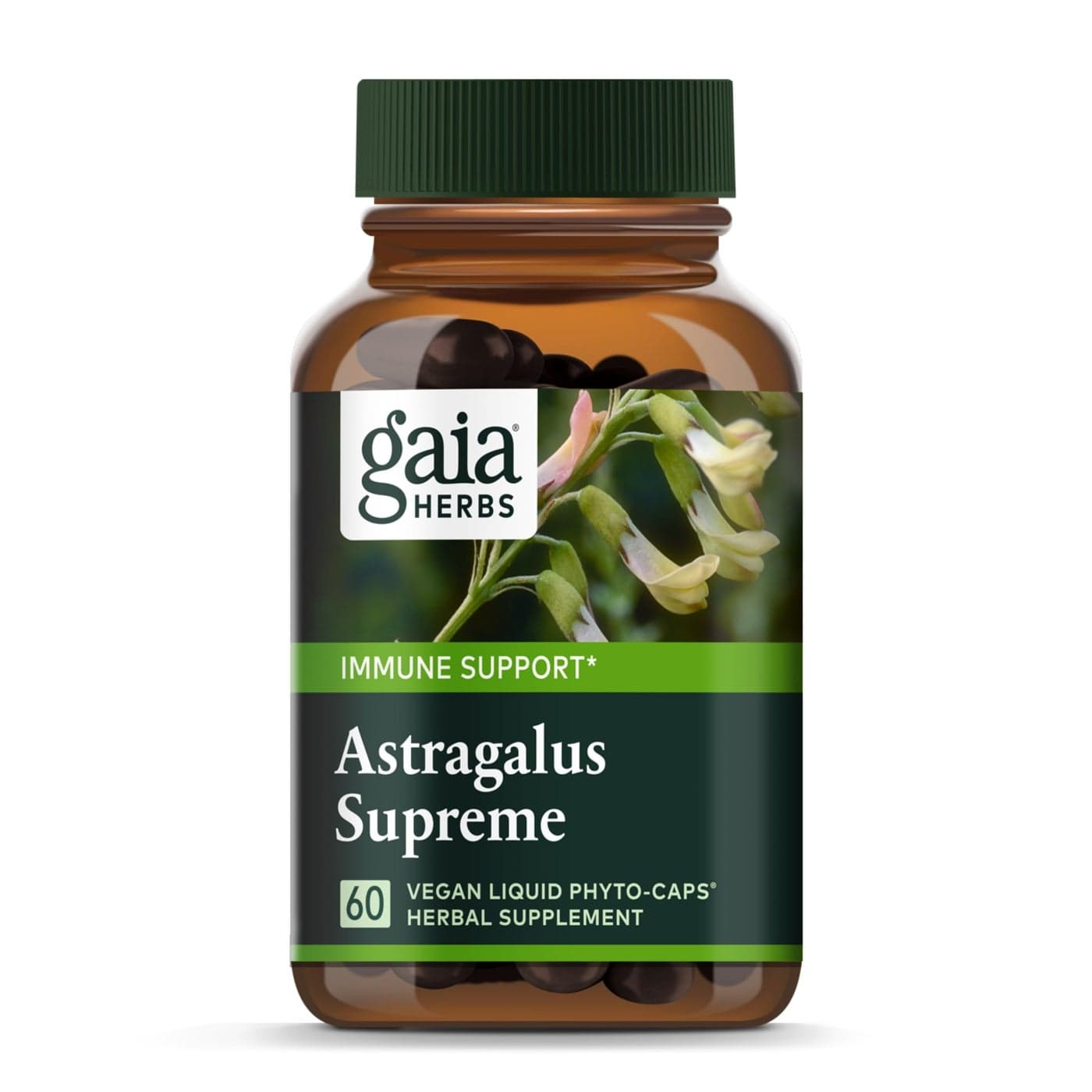 Gaia Herbs Astragalus Supreme Immune and Antioxidant Support Herbal Supplement with Astragalus Root Schisandra Berry and Ligustrum 60 Vegan Liquid PhytoCapsules 15Day Supply