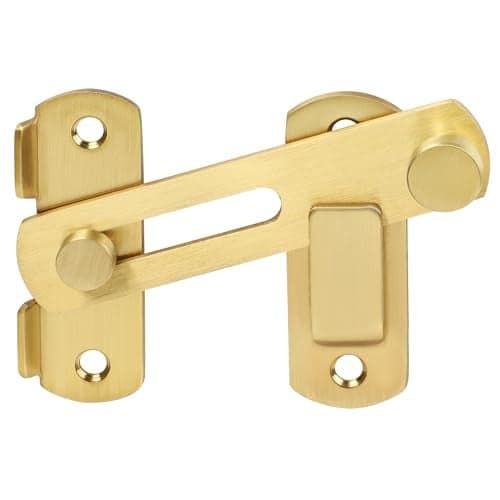 Alise 4 inch Flip Latch Gate Latches Safety Door Lock for Barn Wood Fence Sliding French DoorsHeavy Duty SUS304 Stainless Steel Gate Hardware Gold FinishMS9500G