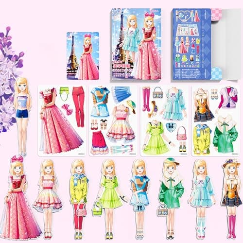 Daniel Axel Magnetic Dress Up Paper DollMagnet Princess Dress Up Dolls for Girls Ages 47 KidsTravel Activities Road Trip Car Ride Interactive Learning Created Imagine Set Birthday Gift