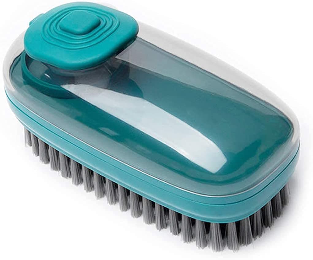 Leeonz® Scrub Brush, 1PCS Multifunctional Scrubbing Brush, Easy to Grip Household Cleaning Brushes, Reusable Soft Laundry Clothes and Shoes Scrubbing Brush (Dark Green)