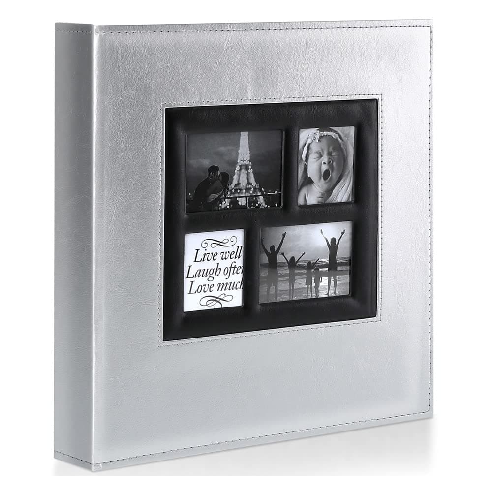 Ywlake Photo Album 4x6 500 Pockets Photos Extra Large Capacity Family Wedding Picture Albums Holds 500 Horizontal and Vertical Photos Pictures Silver