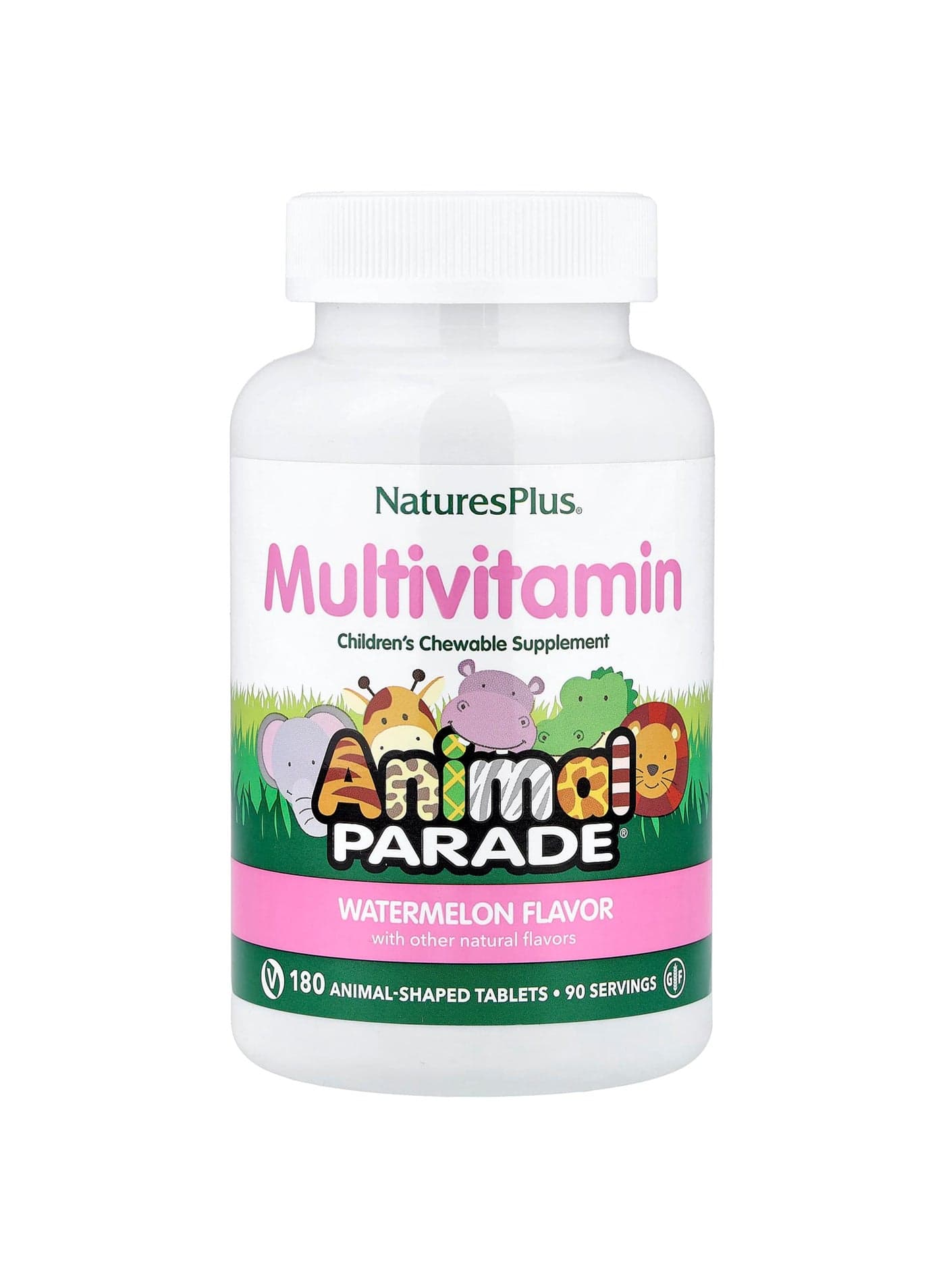 Animal Parade, Children's Chewable Supplement, Watermelon, 180 Animal-Shaped Tablets