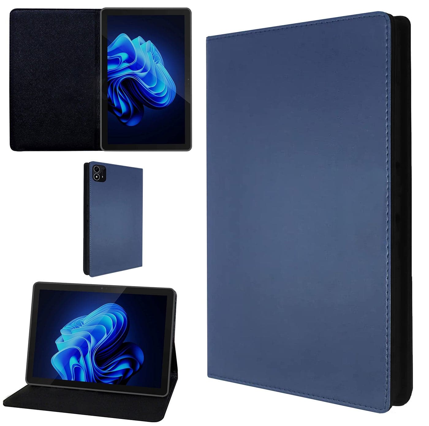 TGK Leather Stand Flip Case Cover for Itel PAD ONE 10.1 inch Tablet (Blue)