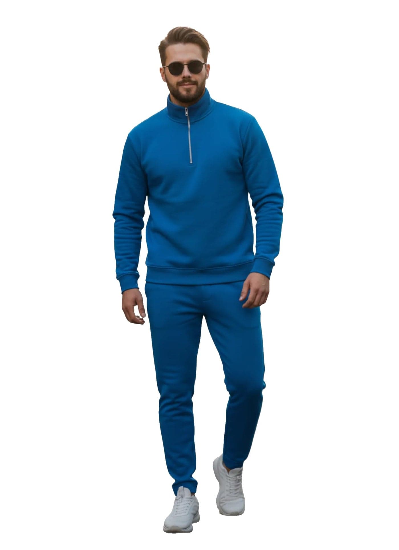 Mack Jonney Solid Half Zipper Track Suit for men | Co-ord Set | Warm Fleece Tracksuit Set | Full Sleeve Sweatshirt-M6155