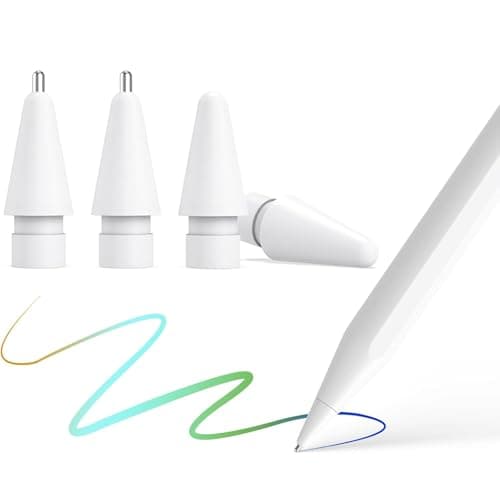 KINGONE Nibs for Apple Pencil Tip(2 POM Nibs+2 Fine Point Nibs), Compatible with Apple Pencil 1st/2nd Gen, Apple Pencil Pro/USB-C, Wear-Resistant, Highly Sensitive & Precise Control, Writing Fluently