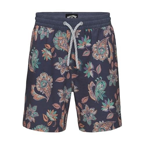 Billabong Boys' Layback 4-Way Stretch Swim Trunks with UPF 50+ Sun Protection, Quick Dry Bathing Suit, Ombre Goodtimes, M10/12