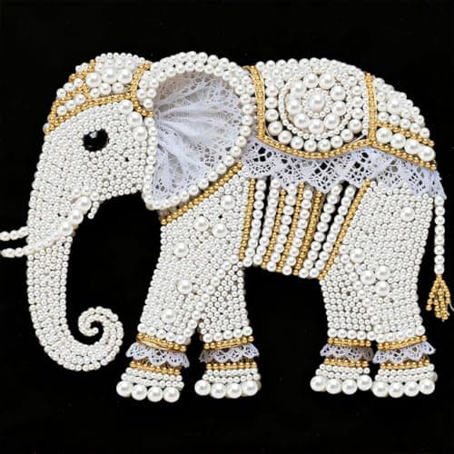 GEMFAMILY 5D Diamond Painting Kits for Adults Elephant Diamond Art Kits for BeginnersDIY Special Shape Pearl Gem Crafts for Home Wall Decoration 118 X 118 Inch