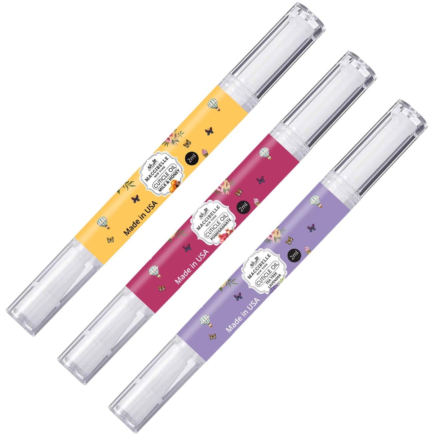 Maccibelle Pure Cuticle Nail Oil Pen 2ml Heals Dry Cracked Cuticles Set of 3