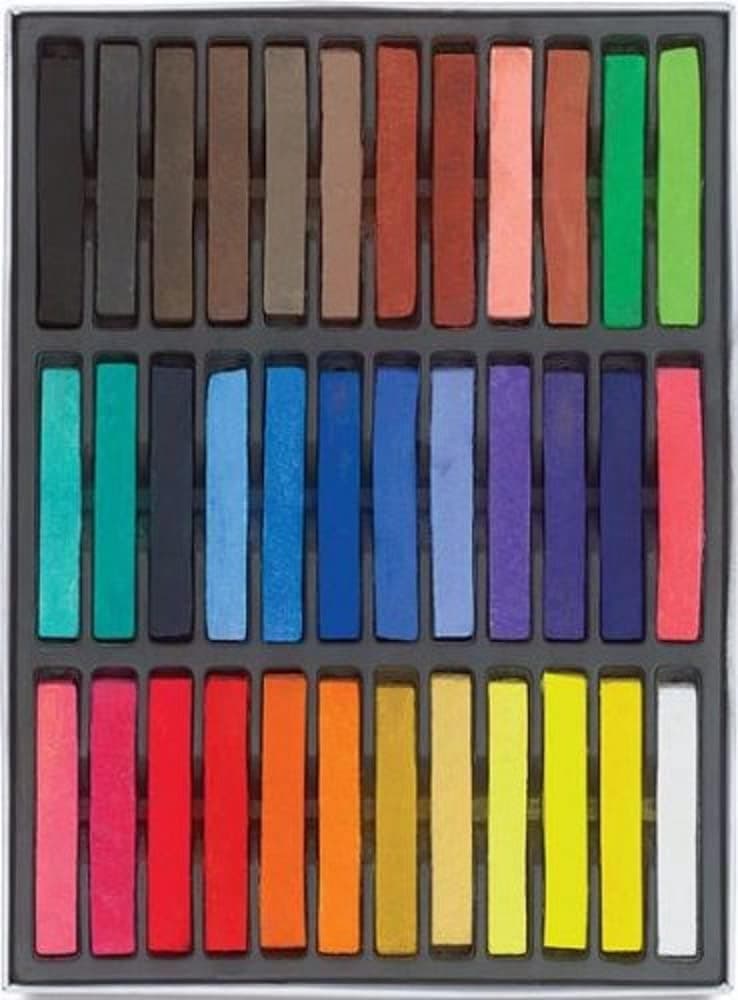 Boolavard TM 24 NonToxic Temporary Hair Pastel Chalk Beauty Kit Mix Color