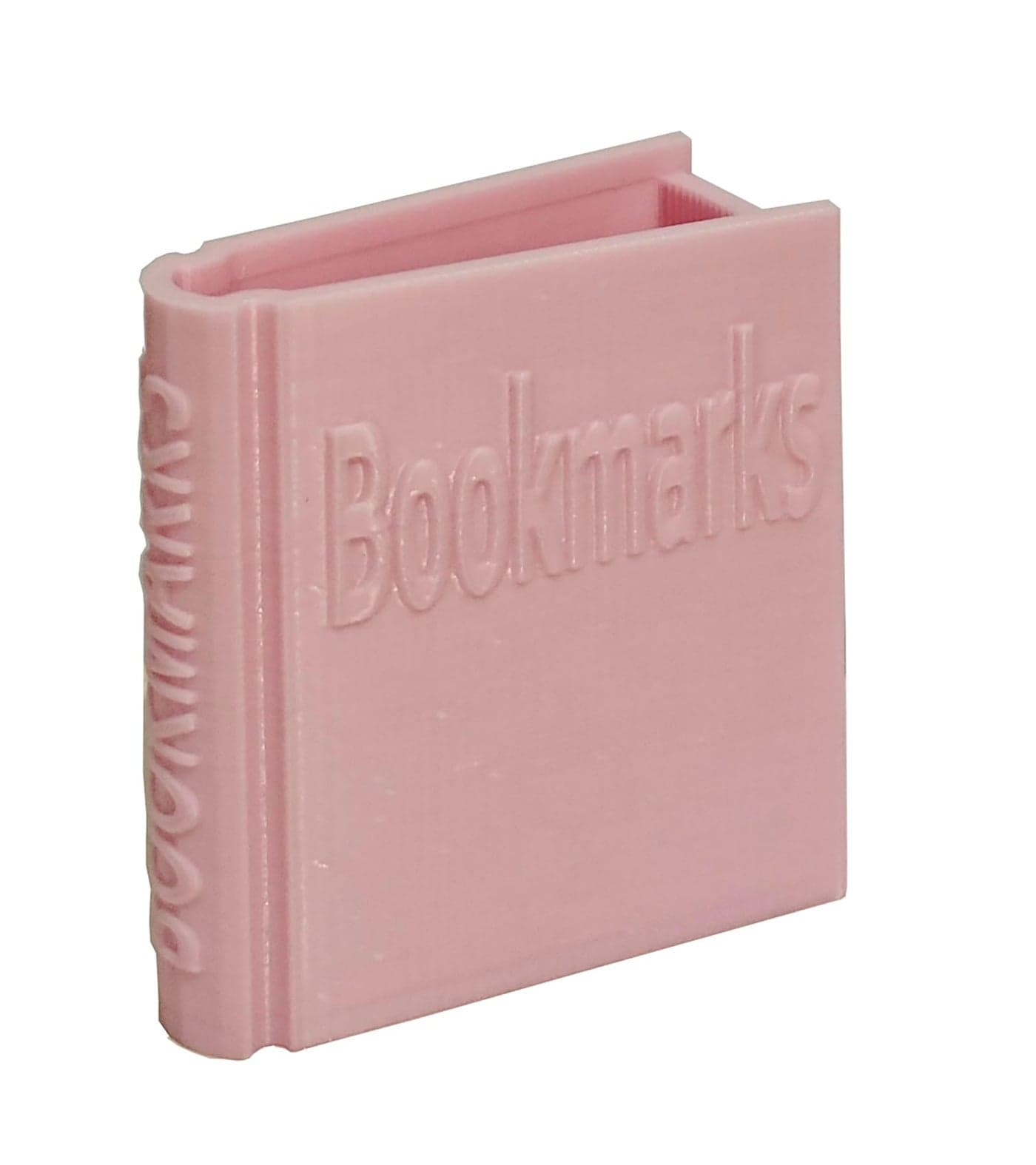 Book Shaped Bookmark Holders Home Office Desk Bookmark Holder Ornaments Gift for Friends Decor Personalized Gifts Storage Box for Bookmark (Pinkish)