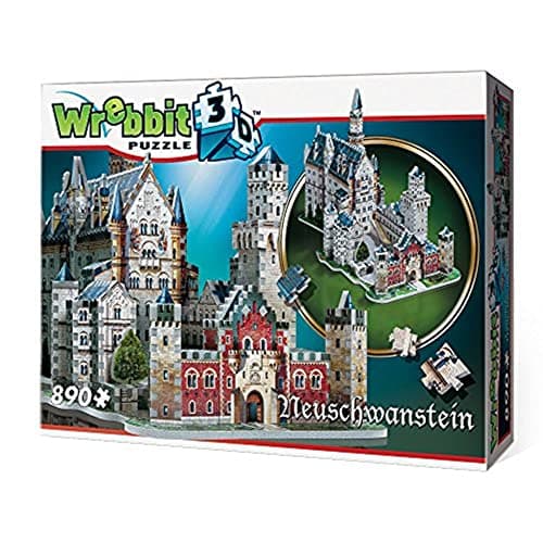Wrebbit3D Neuschwanstein Castle 3D Puzzle 890 Jigsaw Puzzle Pieces Germany Iconic Landmark and Architectural Masterpiece