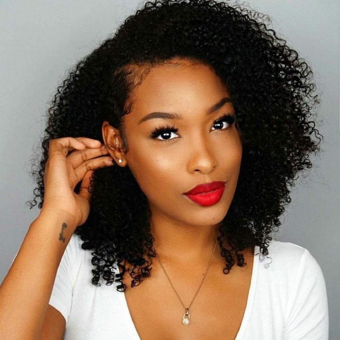 BLY Mongolian Afro Kinky Curly Boho Human Hair Wig 3 Bundles 888 Inch Unprocessed Weft Big Hair for Black Women Natural Color