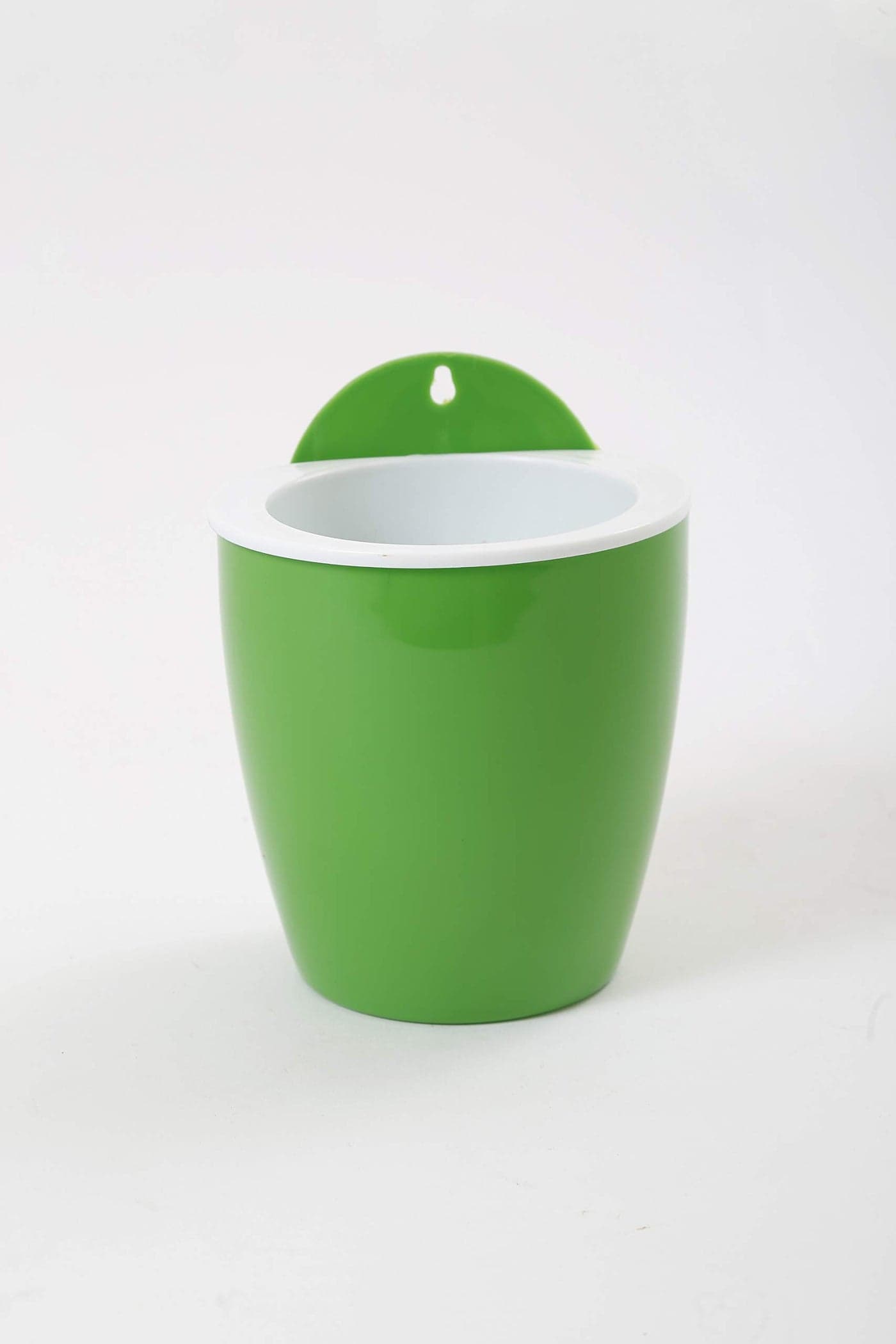 CAPPL Self Watering Hanging Planter Flower Pot (Green-White Pack of 6)