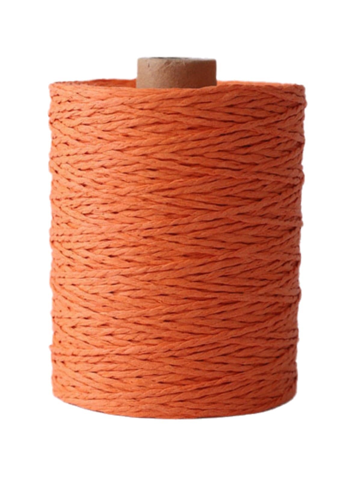 Round Sturdy Cotton Straw Raffia Rope Summer Hand-woven Sun Hat Hook Bag Raffia Paper Straw Line (G54 Fragrant Orange)