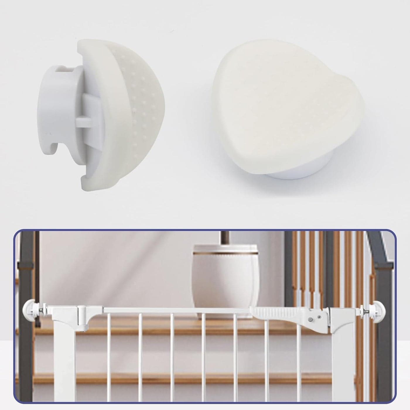 Baby Gate Banister Adapter 2 Pack Universal Hardware for Pressure Mounted Gate Stairs to Wall Parts for Pets White Extender