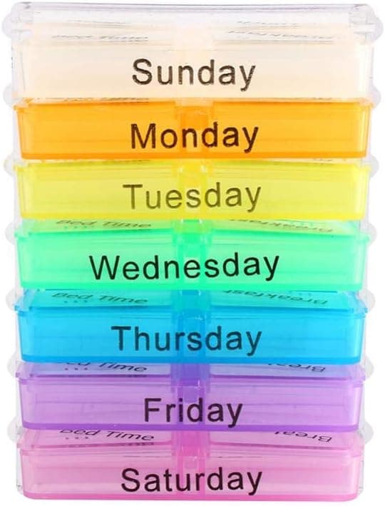 7 Days Weekly Organizer for Vitamins