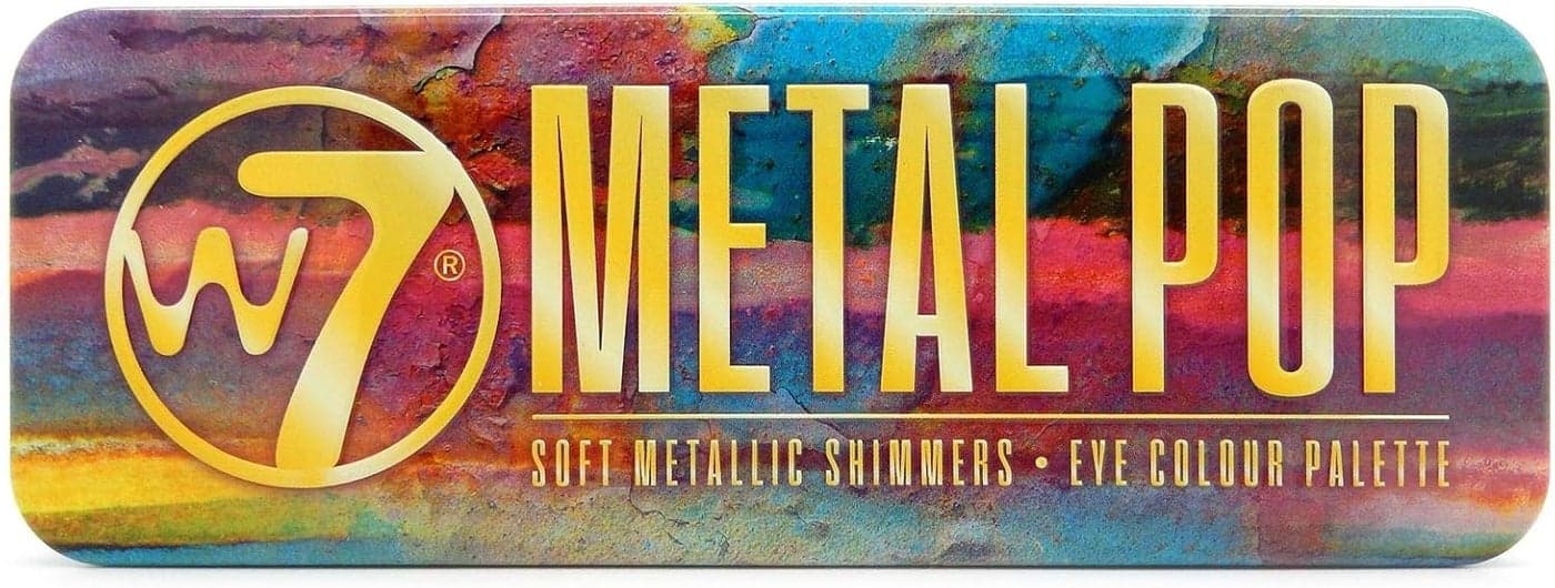 W7 Eyeshadow Palette with Metal Pop Soft Metallic Shimmers for Eyes Colour 156g