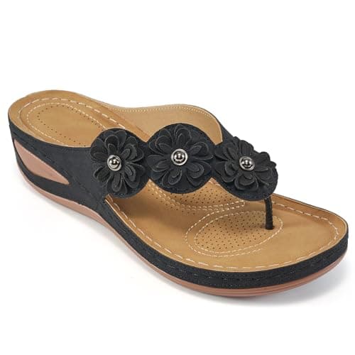 FUDYNMALC Sandals for Women Wedge Shoes: Summer Womens Platform Flip Flops Comfortable Casual Dressy Wedges Sandal