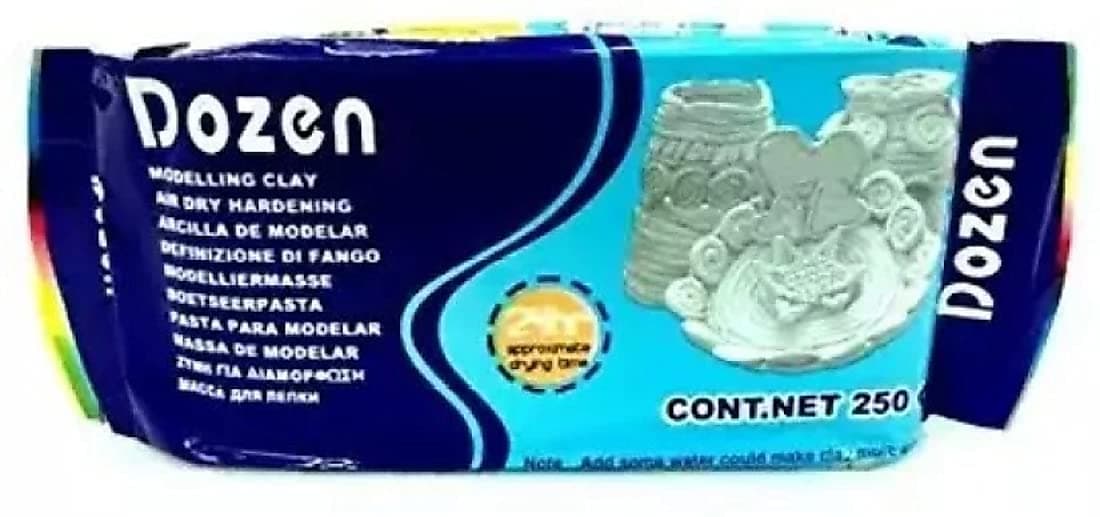 Pehrovin Ventures White Dozen Air Dry Clay 250 gm for Clay Modelling Clay Sculpting Air Hardening Clay for Art and Craft