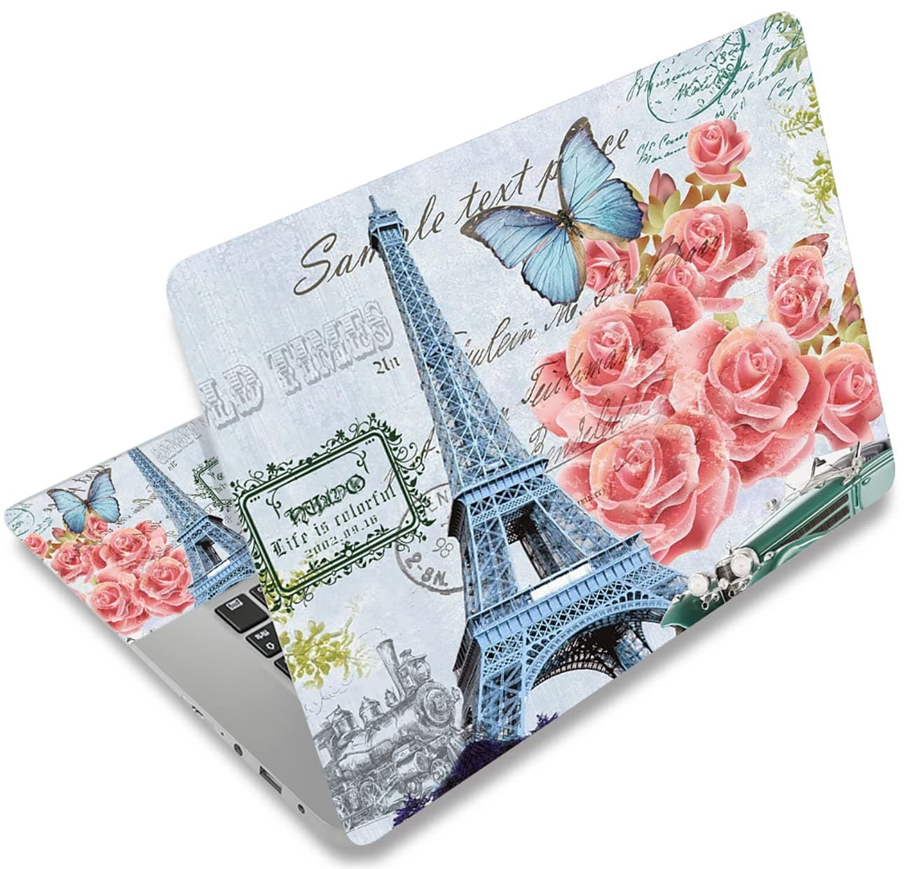 FY-NEK-024 Laptop Decal,Eiffel Tower 12-15.6 Inch Art Decal Cover Protector Notebook PC Skin
