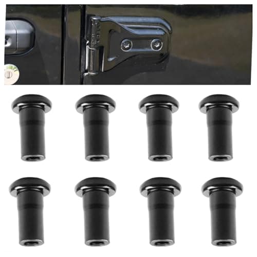 CHENACC Door Hinge Nuts Compatible with Jeep Wrangler JL JLU 2018-2023 Jeep 2/4-Door Exterior Accessories Jeep Door Hinge Bolts(8 Pack)(for JL JLU)