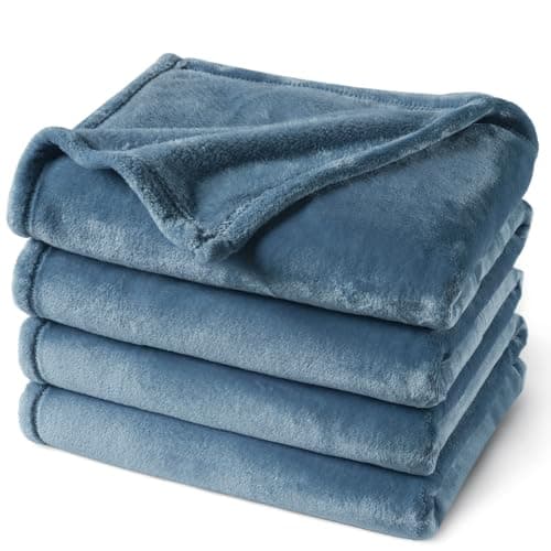 PHF No Shed No Pilling Fleece Blankets King Size Ultra Soft Lightweight Cozy Bed Blanket Plush AntiStati Microfiber Room Home Decor Gifts for Women and Men 1 Piece 108 x 90 Captains Blue