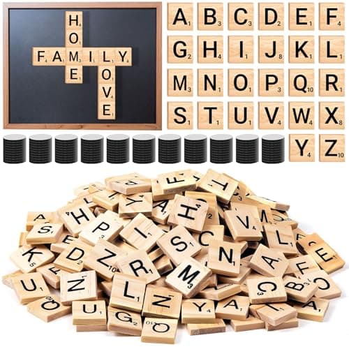 150 PCS Wood Magnetic Letter Wooden Letter Magnets for Fridge Refrigerator Wall Alphabet Tile Letters Magnetics for Fun Learning Decorative Game Board