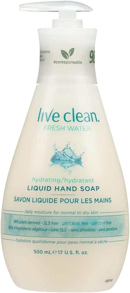 Live Clean Liquid Hand Soap Fresh Water 17 Oz Packaging May Vary