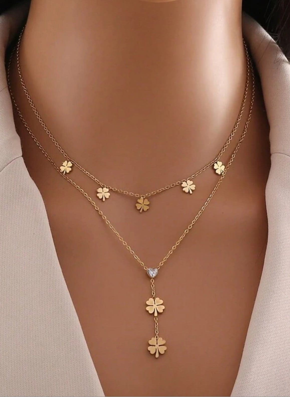 Stainless Steel Gold Plated Necklace For Women
