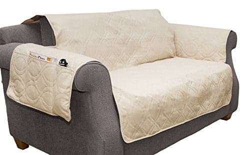 Furniture cover, 100% Waterproof Protector Cover for Love Seat by PETMAKER, Non-Slip, Stain Resistant, Great for Dogs, Pets, and Kids Tan