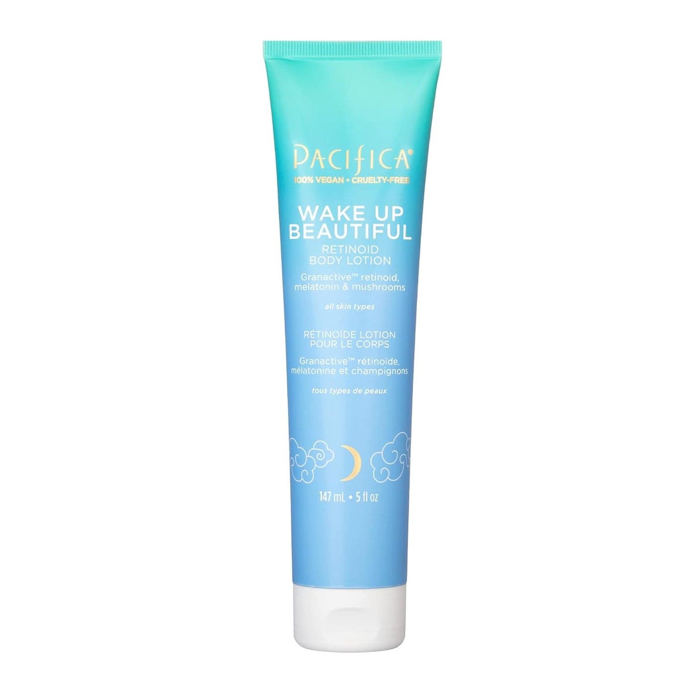 Pacifica Body Lotion Retinol Cream Wake Up Beautiful Retinoid Renewing for Skin Elasticity Hydration Plumpness for AntiAging Fine Lines Dry Skin Clean Vegan CrueltyFree Dermatologist Tested