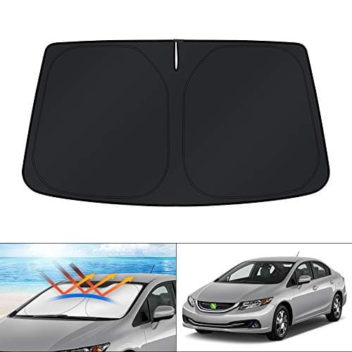 KUST Windshield Sun Shade for 2012-2015 Honda Civic Accessories, Custom Fit Car Window Sunshade Foldable Sun Visor Protector Blocks UV Rays Keep Your Car Cooler
