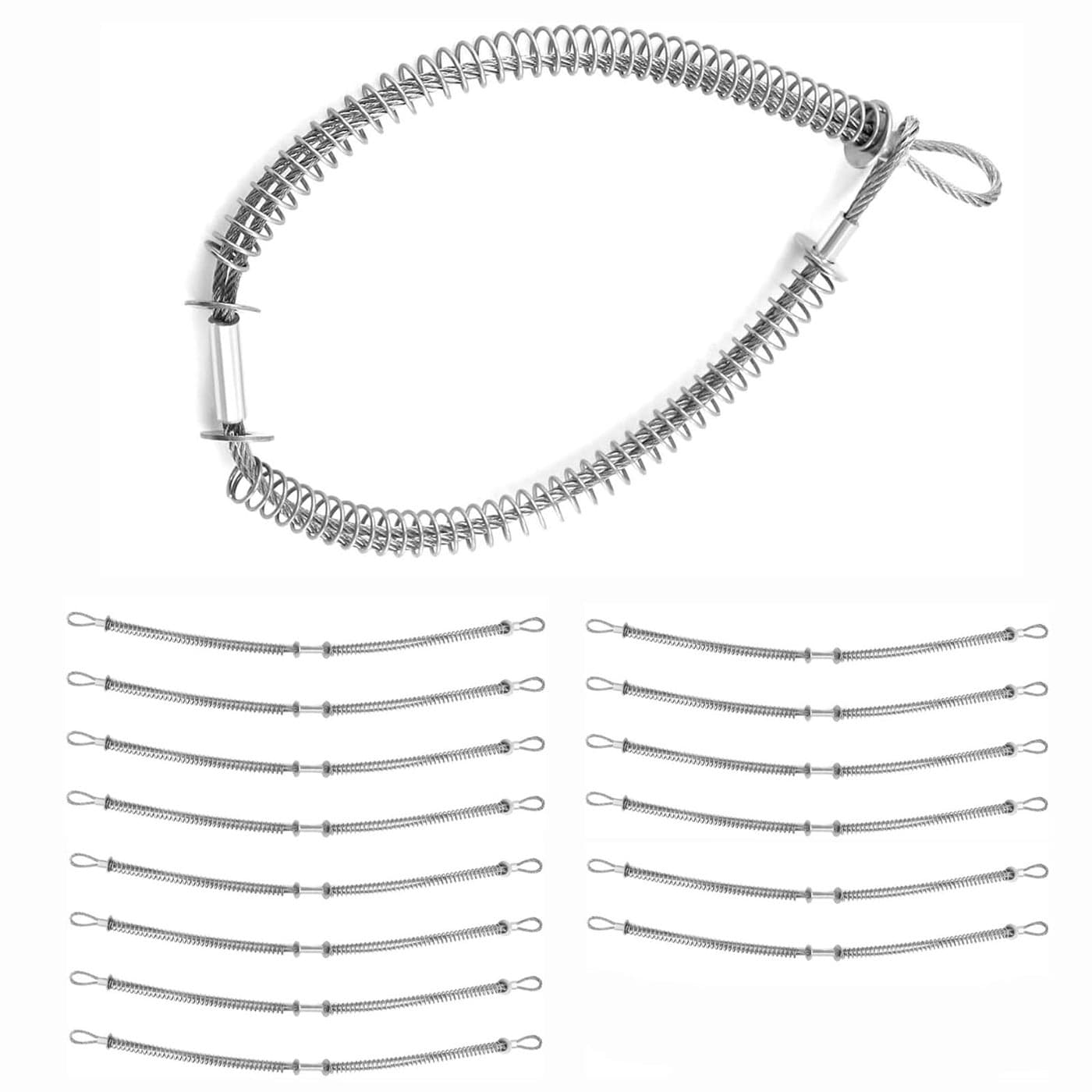 Mefape 15PCS Galvanized Steel Whip Stop Hose 18 x 20 200 PSI Silver 05 125 Hose Diameter