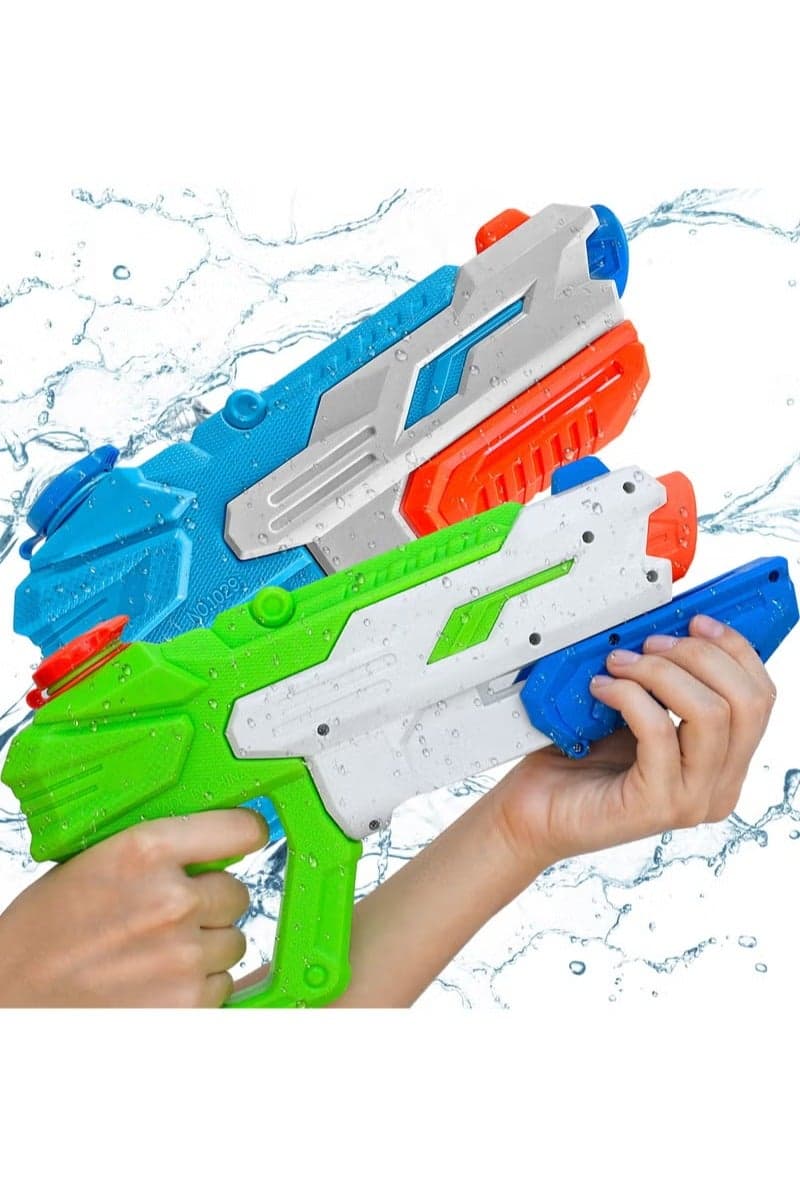 2 Pack Water Sprayer Toys – Long Range Water Blaster for Outdoor Summer Fun, Pool, Beach, Garden & Party Games – Kids & Adults