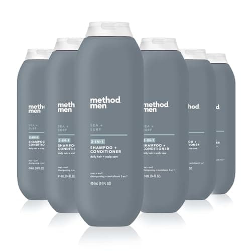 Method Men 2-in-1 Shampoo + Conditioner; Sea + Surf; Pack Of 6; Sea & Surf; 6 Count