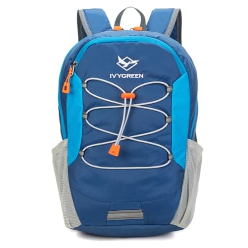 IVYGREEN Little Kids Hiking Backpack for Boys or Girls Small Daypack for Camping or Travel Blue Small