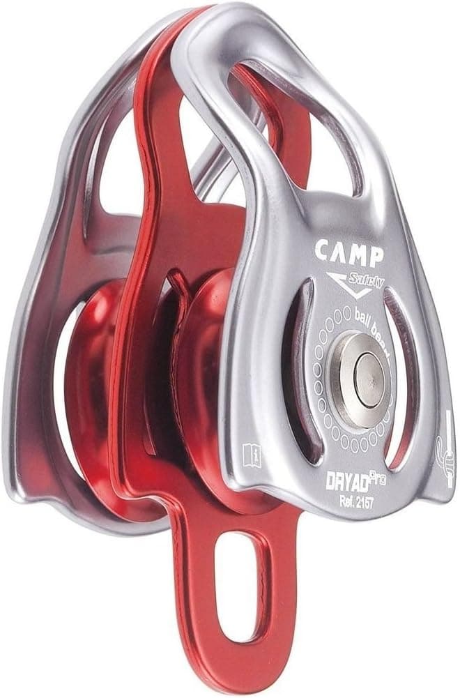 CAMP Dryad Pro Pulley - Compact Double Pulley in Red/Silver
