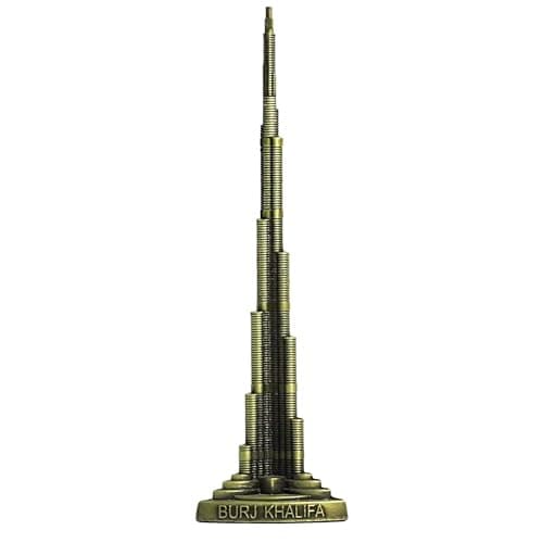 THE QUIRKY HOME Dubai Burj Khalifa Tower Miniature, Dubai City Landmark, Souvenir, Model, Replica, Monuments, Decorative Showpiece for Home, Antique Finish (25 cm)