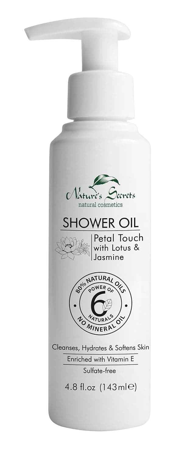 Sweet Almond Cleansing Softening Shower Oil OiltoMilky Lather SulfateFree With Jasmine Lotus No Mineral Oil For Dry Extra Dry Skin For Softer Smoother Nourished Skin