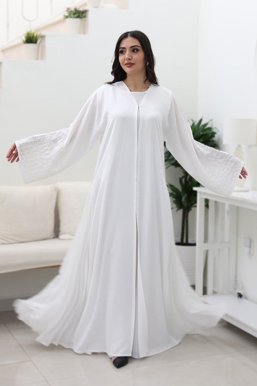 Ethereal White Abaya-757