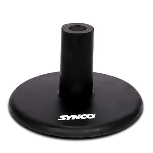 Synco Rubber Base for Agility Slalom Spiked Pole and Flag Pole | Football Training Equipment | Multipurpose | 1.5 kg (Black)
