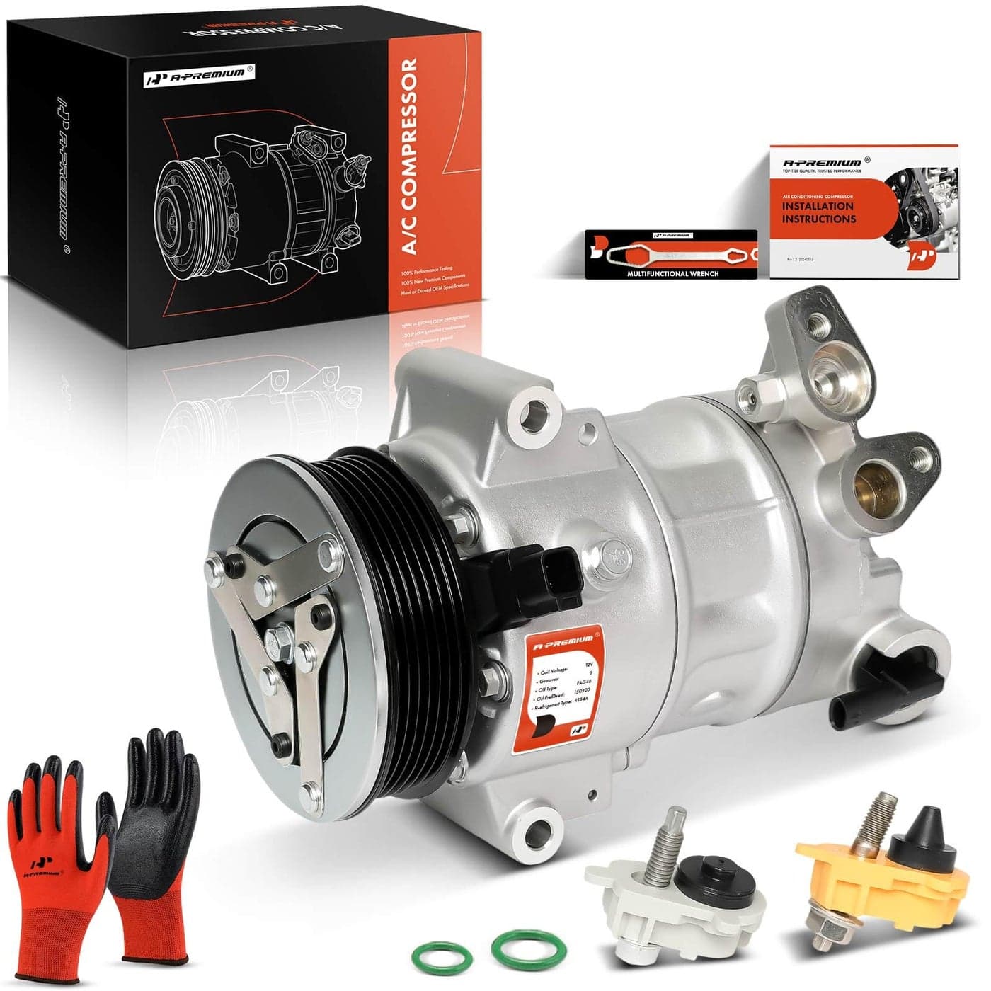 APremium Air Conditioner AC Compressor with Clutch Compatible with Ford EcoSport 10L 20182021