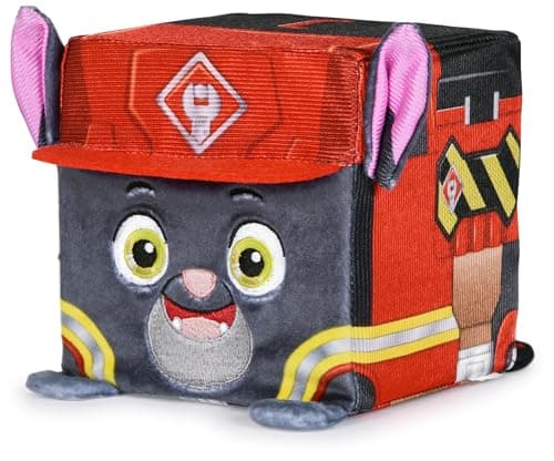 Rubble Crew Stuffed Animals Charger 4Inch CubeShaped Plush Toy for Kids Ages 3 and Up