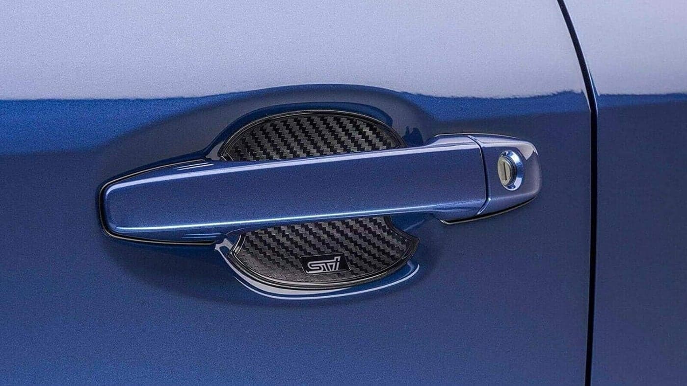 Subaru Genuine STi Logo Door Handle Cup Protector Set of 4 for Forester, WRX, and Crosstrek (2019-2024)