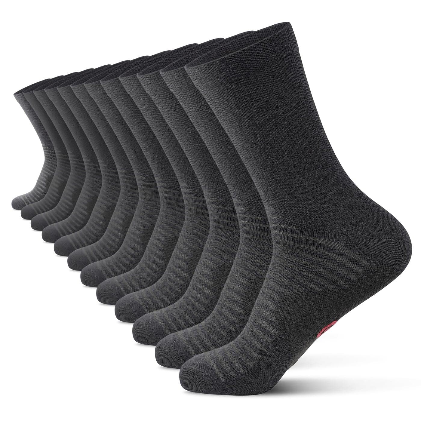 PAPLUS Compression Athletic Crew Socks 6 Pairs for Men Women