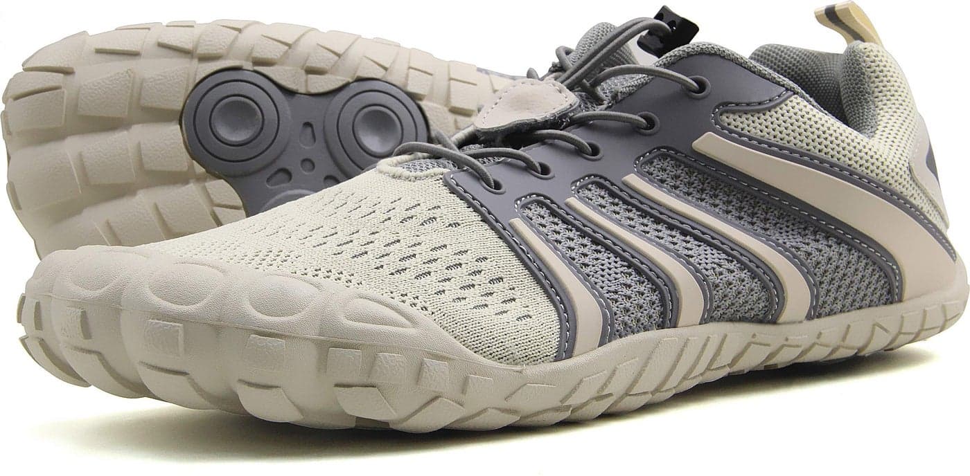 Oranginer Men's Trail Running Shoes Comfortable Wide Toe Box Shoes for Men Beige Size 6.5