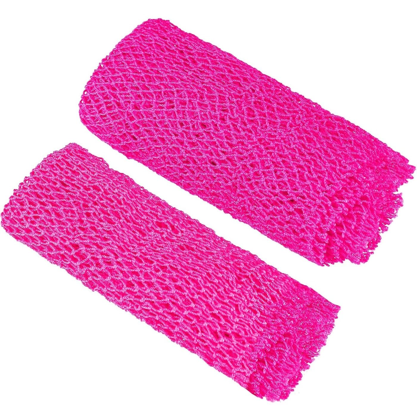 Patelai 2 Pcs African Net Bath Sponge African Exfoliating Long Body Scrubber Tight Weave Beauty Skin Smoother Tower Bath Cloth Porous Stretches Back Washcloths for Daily Use Stocking Stuffer Pink