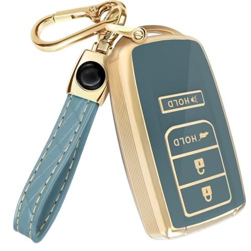 Lucrum Compatible with Acura Key Fob Cover Keychain Blue and Gold