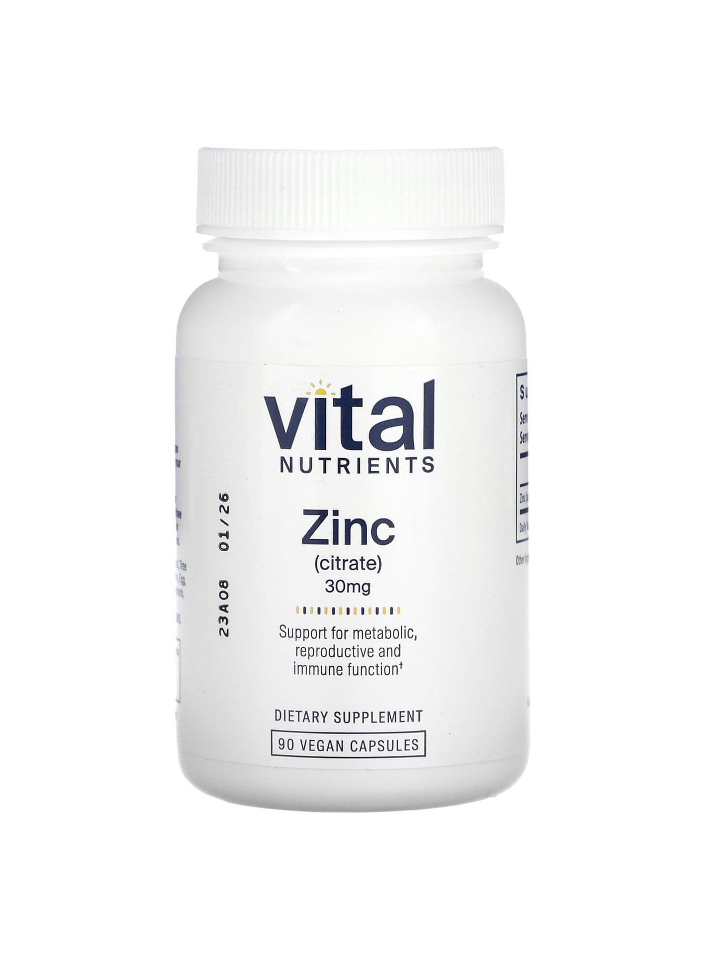 Zinc (Citrate), 30 mg, 90 Vegan Capsules