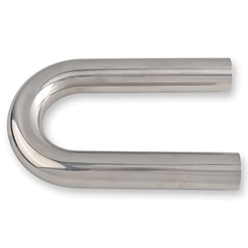 FGJQEFG 3 Inch 180 Degree DIY Custom Mandrel Exhaust Pipe Tube Pipe, T304 Stainless Steel, Universal Fit, 23.62 Inch End to End Length, 3'' OD Mandrel Bend Pipe